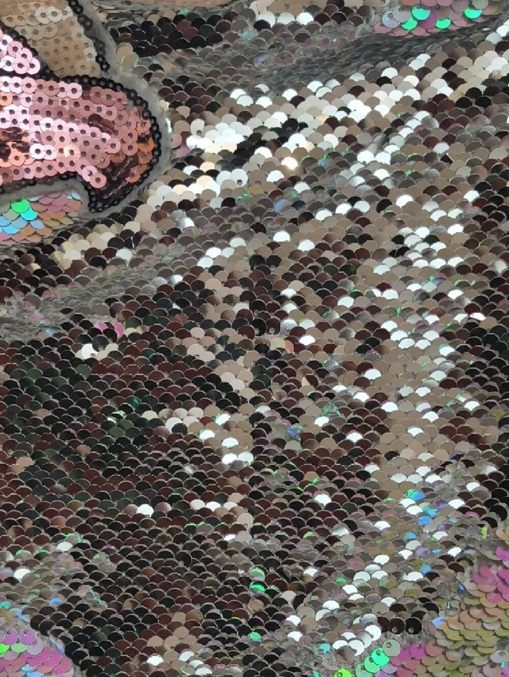 Lola + The Boys Sleeveless Iridescent Sequin Dress w/ Unicorn Accent Size 10 EUC